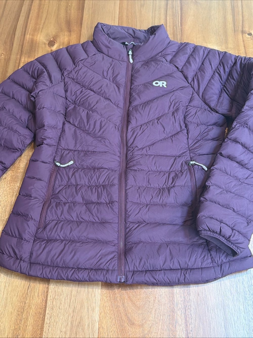 Outdoor Research Women Transcendent Down Jacket S Small Purple Puffer Amethyst